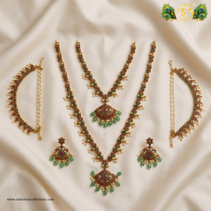 royal bridal multilayer necklace combo set
