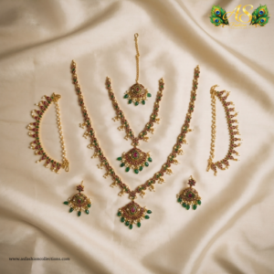 grand bridal temple jewellery combo set