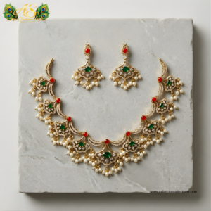 royal chandrika pearl victorian necklace set